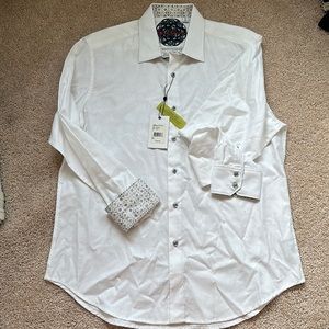 Robert Graham NWT white button down classic